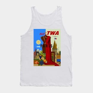 Retro, vintage, Paris, France, fashion Tank Top